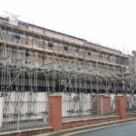 Scaffold asssembled to bespoke design and calculation
